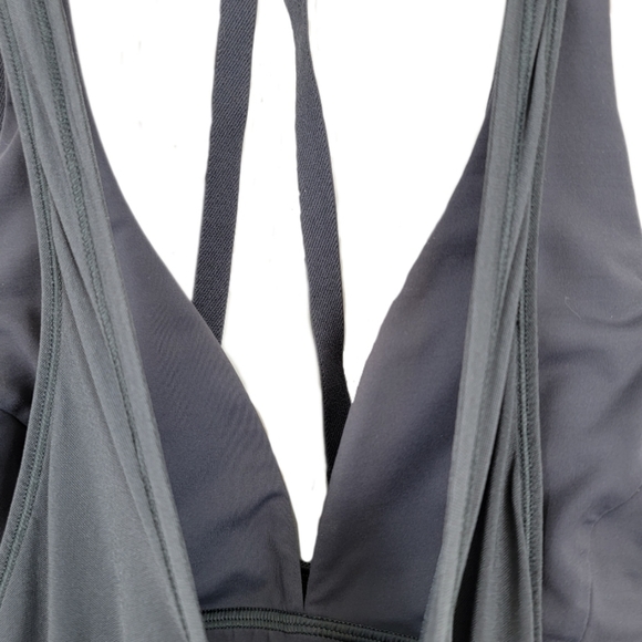 Lululemon Grey Built-in Bra Mesh Tank Top - Picture 3 of 8